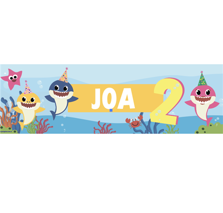 Banner de papel Baby Shark Pers.